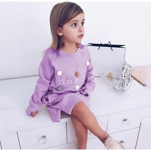 2020 NEW Fashion Girl Lovely Mni Dress Children Clothes Dot Long Sleeve Dresse Fashion Girl Dress Spring Autumn A-Line Dress