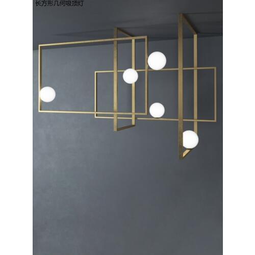 Loft industrial wind restaurant chandelier personality creative square wrought iron chandelier bar retro chandelier