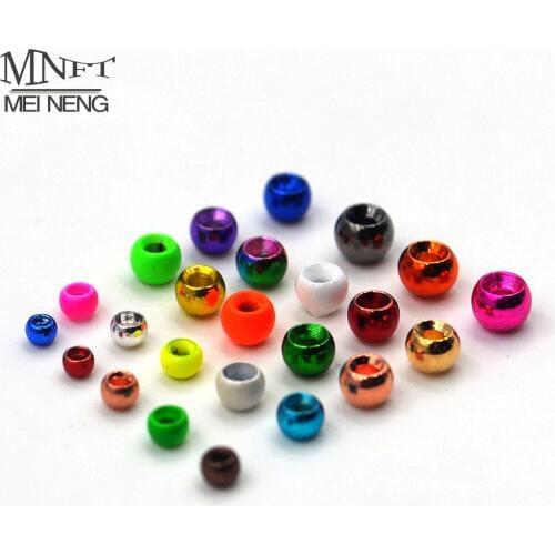 MNFT 20Pcs Brass Fly Tying Bead Beads Fly Fishing Materials Size 2mm 2.4mm 2.8mm 3.2mm 3.4mm 3.8mm