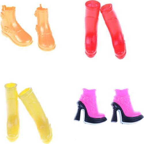 One Pair Fashion Doll High Heeled Rain Boots Jackboots Shoes Accessories For 1/6 Kurhn Doll Toys for Girls