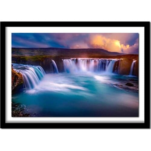 Full Square Diamond embroidery Cross stitch scenery Full Diamond landscape 3D DIY Diamond painting waterfall
