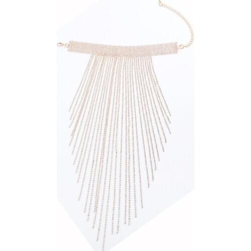 Sale Promotion Luxury Hand Beaded Long Tassel Necklaces Statement Chokers Necklace for Women Party Accessories