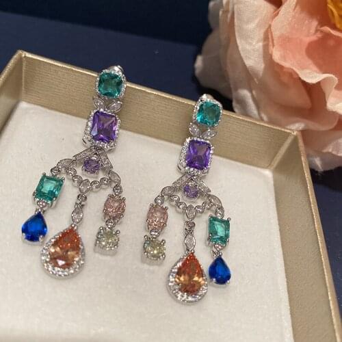 Luxury Famous Brand Fashion Drop Earrings Vintage Jewelry for Woman Party Gift