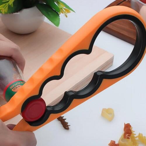 Lid Jar Opener 4 In 1 Handy Screw Cap Jar Openers Multi Purpose Can Opener Bottle Lid Grip Wrench Bottle Kitchen Gadgets#1