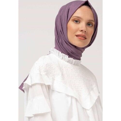 Salland Silk Soft Dark Lilac Trend Shawl Fashion Womens Headscarf Scarf Shawl Four Seasons Use Flexible Wrinkle-Free Quality Fabric Practical Use Clothing Accessory Hijab Womens Hair Band Original IPT1008