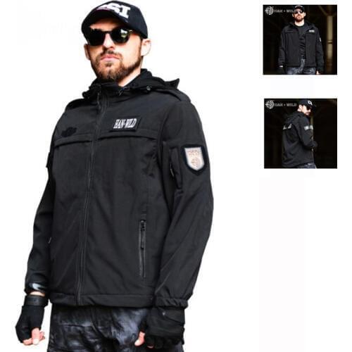 Military Men Tactical Hunting Jacket Softshell Waterproof Coat Outdoor Sport Hooded Jacket Hiking Camping Windproof Windbreaker