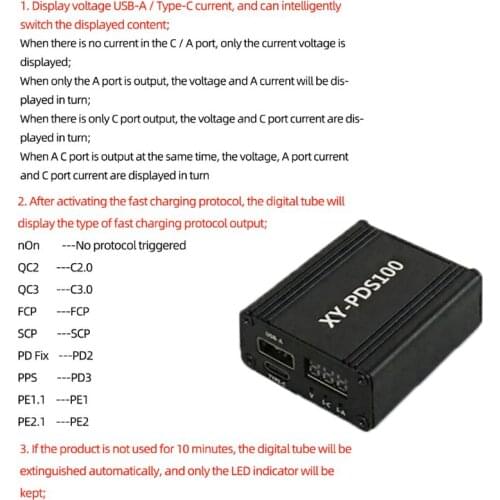 XY-PDS100 QC4.0 QC3.0 Type-C 100W Step Down Mobile Phone Quick Charger Module for Hua-wei SCP/FCP for App-le