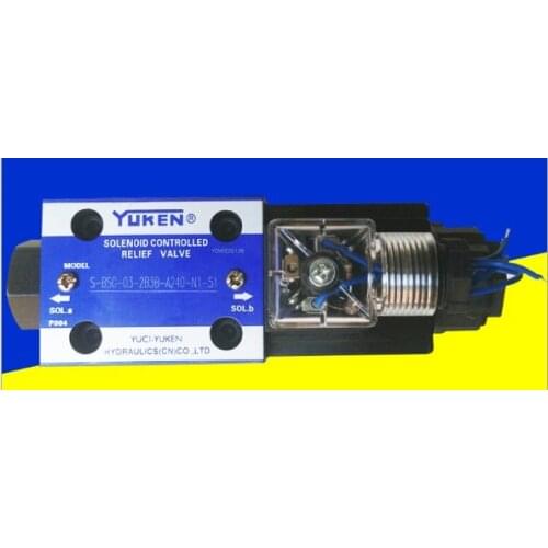 YUCI YUKEN overflow valve S-BSG-06-3C with low noise high pressure solenoid valve