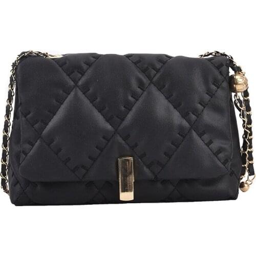 Womens Chain Bag 2021 Summer New Fashion Rhombus Shoulder Messenger Bag Chain Shoulder Bag Business Commuter Bag