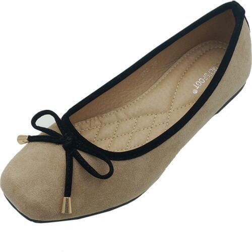 Bow Flat Shoes Womens Loafers Autumn Ballet Flats Fordable Ballerinas Slip On Mocassin Korean Ladies Work Shoes Sapato Feminino