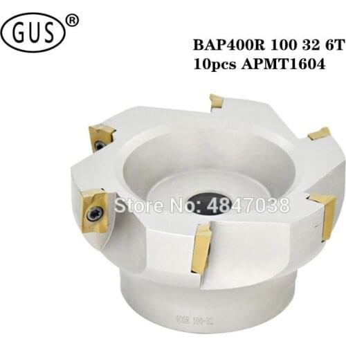 1 BAP400R 100 32 6T face milling cutter head, suitable for APMT1604PDER carbide insert face milling cutter, suitable for NC/CNC
