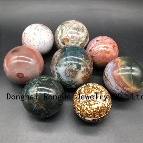 11lb(5000g) NATURAL Ocean Jasper QUARTZ CRYSTAL sphere ball Healing Wholesale