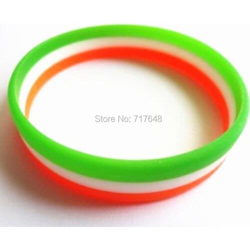 1000pcs striped ITALY wristband silicone bracelets free shipping by FEDEX
