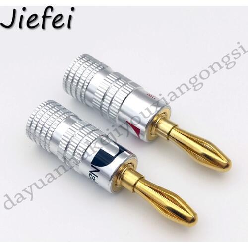 20-100pcs High Quality HiFi Audio 4mm Nakamichi Speaker Banana Plug for Video 24K Speaker Copper 4mm Banana Audio Connector