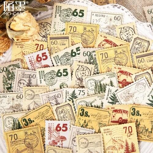 20packs/lot Special Hand Book Decoration Diary Scrapbooking Diary Paper Lable Nature Post Office Diary Stickers