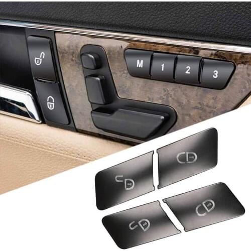 4PCS For Mercedes C E S GLC Class W205 W213 W222 X253 Car Accessories Door Switch Unlock Button Patch Trim Decoration Cover