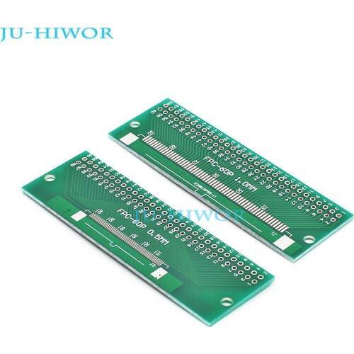5pcs/lot Pitch 0.5MM & 1.0MM FPC-60P 60P FPC60P To Pitch 2.54MM DIP60 FPC Adapter To DIP PCB Pinboard SMD Converter