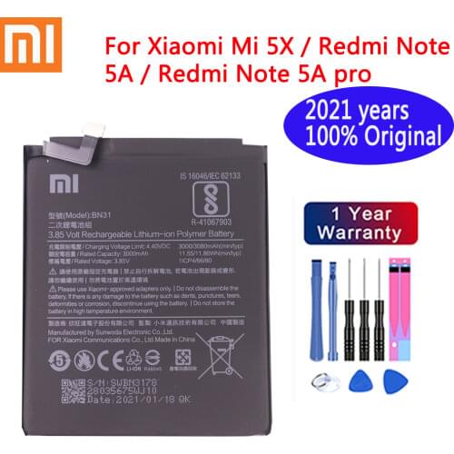 Original XiaoMi Replacement Battery For Xiaomi Redmi 3 3S 3X 4X 4A 5A 3 pro 5 Plus Note 3 4 4X 5 5A 6 7 Pro Mi5 Mi 8 5X Battery