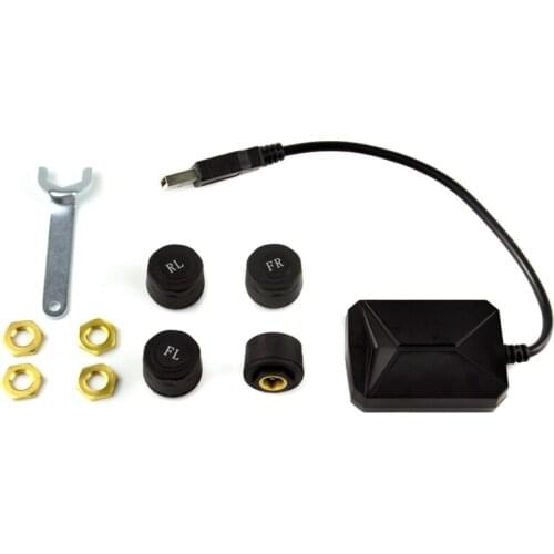 AVGOTOP For Most Cars USB Android TPMS Car Tire Pressure Monitor with 4 External Sensor Wireless Transmission
