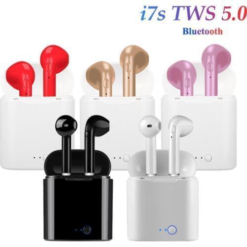 I7s Tws Wireless Headphones Bluetooth Earphones Earbuds Handsfree in ear Sports Headset with Charging Box Mic For iPhone Xiaomi