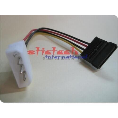 By dhl or ems 2000pcs Molex To SATA Power Adaptor Cable Lead 4 Pin IDE Male To 15 Pin HDD Serial ATA Converter Cables