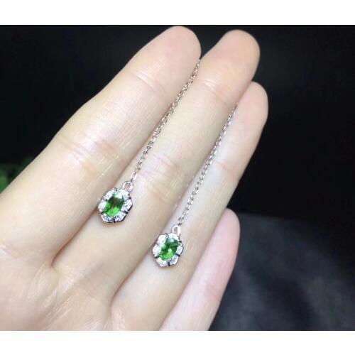 Palace Crystal Amethyst earnail 925 silver inlaid wear effect perfect