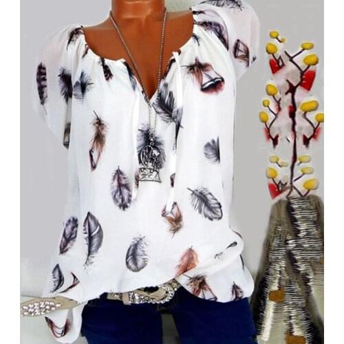 40# Vintage Summer T_shirts Womens Flora Printed Plus Size Boho Tops Tee V-collar Short Sleeve Casual T-shirt Женские Футболки