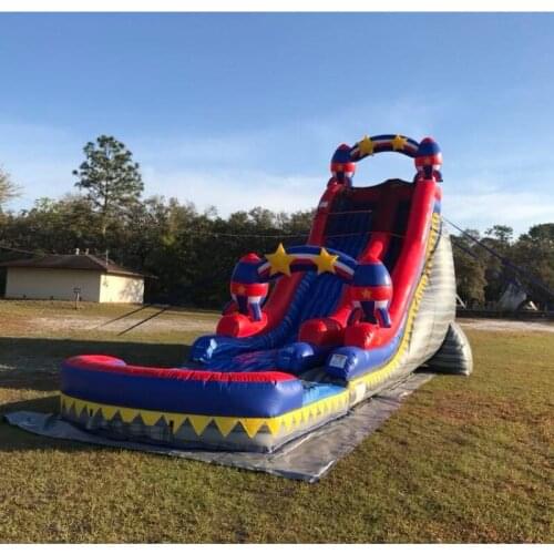 Hot sale PVC material Inflatable Slide with pool Bouncy Slide rocket Inflatable Water Slide for kids