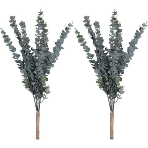 Artificial Greenery Stems Money Leaf Wedding Home Decoration Artifical Plant Party Plastic Hotels Eucalyptus Simulation Leaves