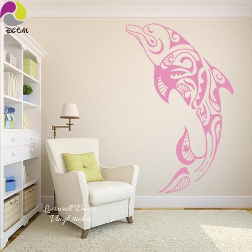 Cute Dolphin Wall Sticker Sofa Bed Cartoon Sea Ocean Fish Animal Wall Decal Nautical Vinyl,DIY Easy Removable wallpaper poster