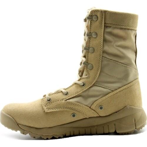 2021 Lightweight training tactical Boots Mens summer tactical outdoor high top desert shoes breathable anti puncture upgrade