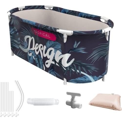 Portable Large Adult Folding Bathtub Set Full Size Foldable Soaking Bathing Tub Adult Bathtub Bath Barrel Beauty Spa Tub