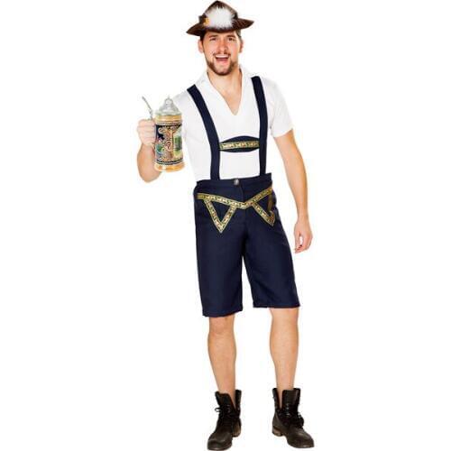 Mens Lederhosen Oktoberfest Beer Festival Bavarian German Stag Do Fancy Dress MS4409