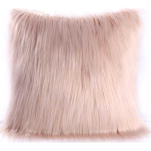 Nordic Style Solid Color White Grey Pink Cushion Plush Warm Throw Pillow for Home Decor Sofa Waist Cushion
