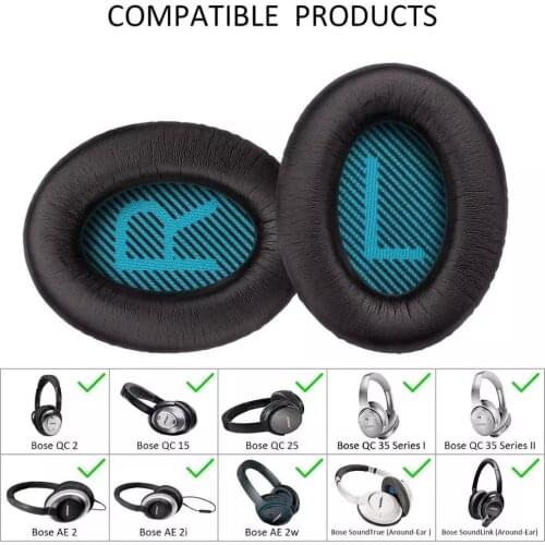 1 Pair Replacement Ear Pads For BOSE QC15 QC25 QC35 Quiet Comfort Memory Foam Ear Cushions High Quality Headphone Accessories
