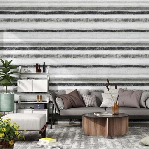 Modern minimalist Nordic style green striped wallpaper horizontal pattern Nordic living room bedroom background wall paper home