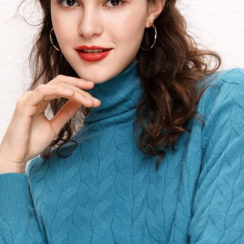 High neck sweater female 2019 new slim high collar bottoming shirt autumn and winter long sleeve pullover sweater