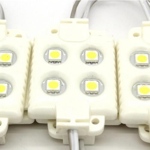 Injection led module waterproof SMD5050 4led, single color ,warm white ,cold white,red,green,blue,yellow