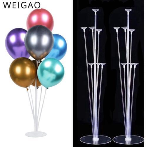 WEIGAO 2Set Balloon Holder Stand Column Wedding Decoration Balloons Stick Baby Shower Party Baloon Birthday Party Decor Globos