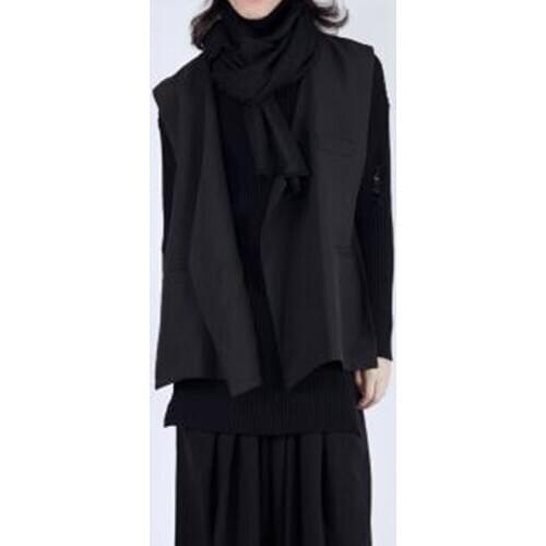 Autumn winter new style of high quality art day department individual character loose and leisure design feels suit waistcoat ti