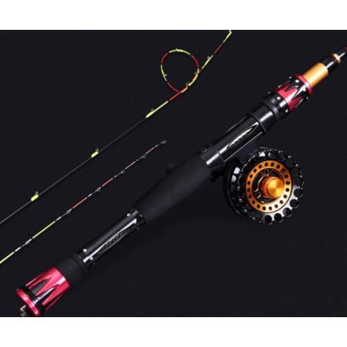 1.2m 1.5m semi - titanium alloy double - rod telescopic raft fishing rod micro - lead rod sea fishing rod boat fishing