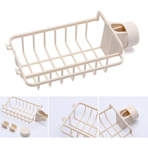 1PC Faucet Rack Kitchen Storage Shelf Sponge Dish Cloth Finishing Rack Drain Dry Rack Pool Rag Storage Basket