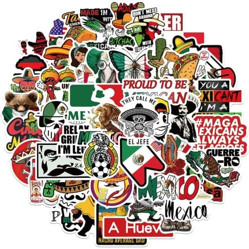 10/30/50PCS Mexico Style Cartoon Graffiti Stickers DIY Motorcycle Luggage Guitar Skateboard Funny Waterproof Sticker Decal Toy
