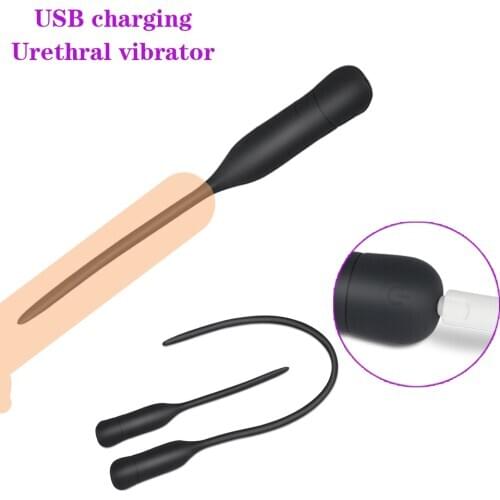 10 Speed Urethral Vibrator Urethral Dilators Catheter Penis Plug Sex Toy for Men Vibrating Urethral Sound Dilator Penis Vibrator