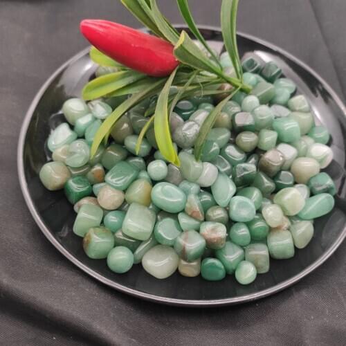 100-300g Natural Green Quartz Stone Chips Beads No Hole Tiny Gravel Beads For Home Decor