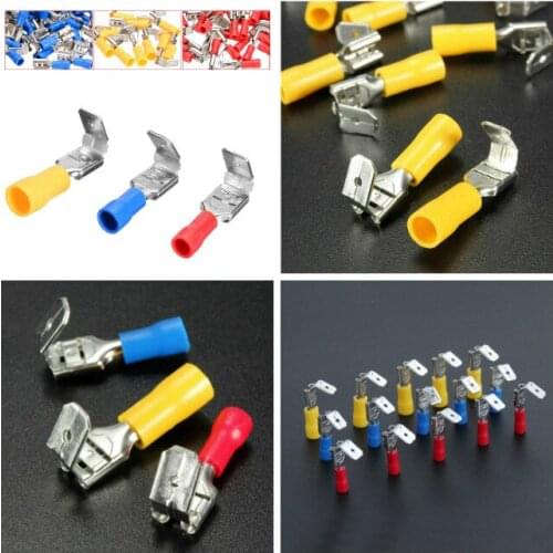 100PCS Insulated Gauge Male/Female Piggy-Back Terminal Wire Connector Cable Connector Shoulder-Shaped Pre-insulating Joint