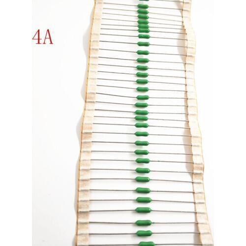 100pcs/lot 4A 125V/250V 2.4*7mm Axial Lead Green Fuse 4A 2.4 x 7 Fast Blow PICO Resistance Fuse