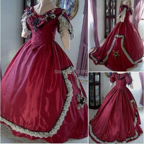 1860S Victorian Corset Gothic/Civil War Southern Belle Ball Gown Dress Halloween dresses CUSTOM MADE R-160