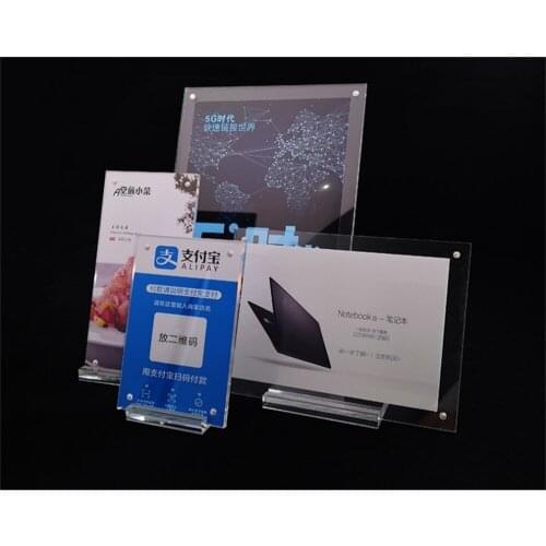 1x Acrylic Plexiglass Table Card Display Stand Photo Frame With Base Acrylic Table Card Sign Part Tool Kits For Wedding