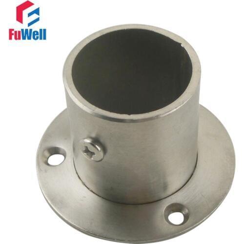 2pcs 19mm Socket Diameter Flange Pipe Bracket 41mm Height Closet Rod Hanger Flange Bracket